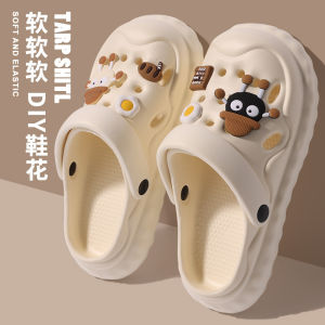 [Free Shipping] Eva Sandals Non-Slip Wear-Resistant Height-Increasing Outdoor Clogs Breathable Thick-Soled For Women With Cartoon Designs Soft