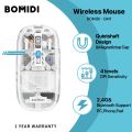 BOMIDI GM1 Wireless Mini Lightweight Mouse Transparent Clear Rechargeable Silent Computer. 