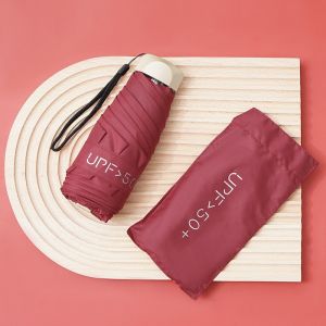 UV Protection Folding Umbrella UV Protection 5 Fold Compact Design Thickened Design 6 Rib Frame Uv Protection commuting travel outdoor work school and changing weather Daily Carry Rain