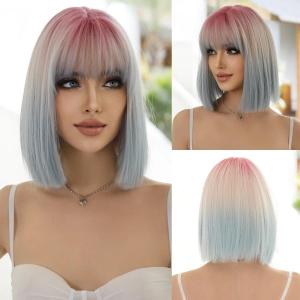 NAMM Tóc Giả Dài Đến Vai Tổng Hợp Tóc Vàng Thẳng Ombre Tóc Giả Màu Nâu Cho Phụ Nữ Bữa Tiệc Hàng Ngày Tóc Giả Nhiều Lớp Mật Độ Cao Với Bang2026