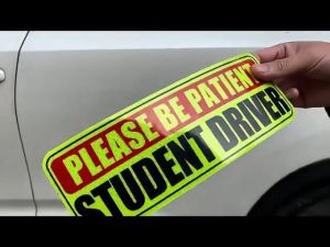 Magnetic Student Driver Signs New Driver Sticker Waterproof Removable Reflective For Car