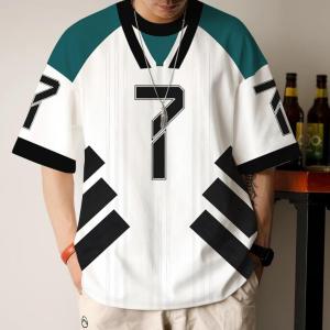 Southeast Asian American Retro t Mens T-shirt 3d Printed design summer sports jersey trendy color-blocking loose top