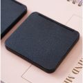 Gương trang điểm gấp gọn mini 2 mặt thường và phóng to màu đen vỏ nhám 7*6.5cm-HAUSE. 