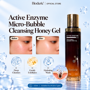 Bioduric Active Enzyme Micro-Bubble Cleansing Honey Gel 120ml |Deep Pore Cleansing | Hydrating & Gentle Face Wash