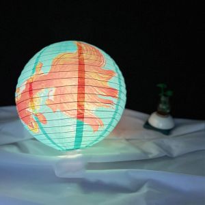 Minoa mid autumn festival lantern 中秋节灯笼diy Chinese Paper Lantern Lampshade Round Paper Lamp Holiday Supplies Antique Hanging Lantern Ball Mid Autumn