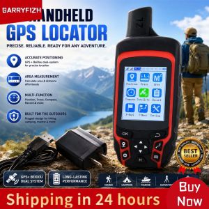 GARRYFIZH A6 Handheld GPS for Hiking Rugged Waterproof GPS Navigator with 20 Hrs of Battery Life 2 Navigation Mode 2.4" Color Display and GPS Compass Moon Phase Information US Plug