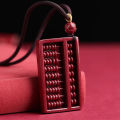 Cinnabar Necklace Pendant招财项链 原矿硃砂项链 高含量紫金砂如意算盘吊坠吊饰（已开光）. 