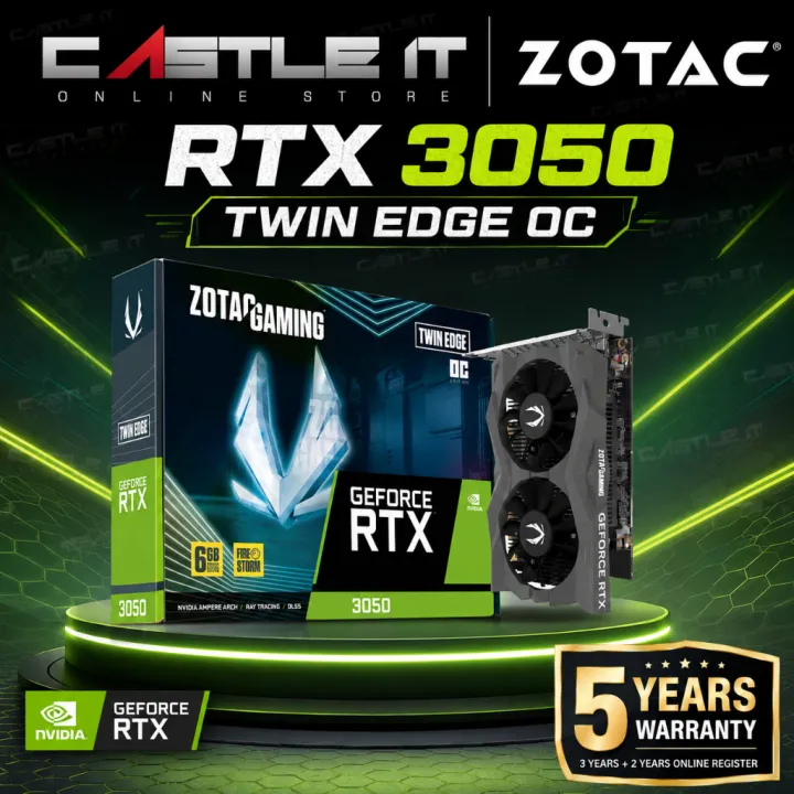 ZOTAC Gaming GeForce RTX 3050 Twin Edge OC 6GB GDDR6 Graphics Card