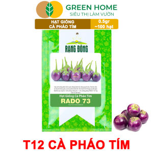 Hạt Giống Cà Tím Tròn Greenhome Gói 05gr~100 hạt Dễ Trồng Quanh Năm Nảy Mầm Cao Thu Hoạch Nhanh Năng Suất Cao T12