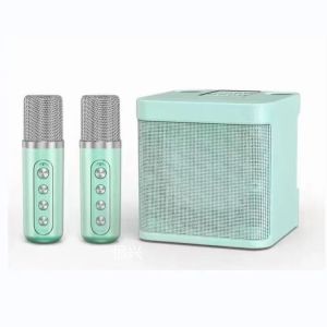 203 Speaker Karaoke Portabel 2 Mikrofon Full Bass dengan Baterai Tahan Lama dan Chip Profesional