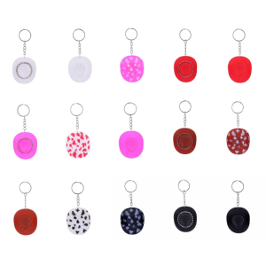 Stylish Western Cowboy Hat Keychain Pendant Durable Plastic Keyrings Portable Bag Key Chains Decoration for Men Women