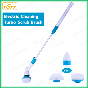 Electric Bathroom Cleaner Turbo Scrub Brush Long Handle Telescopic Floor Tile Bathtub Brush Home Wireless Cleaning Brush