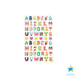 TookDee สติ๊กเกอร์แต่งหน้า ติดทน ติดนาน ตัวอักษร ตัวเลข ประดับ DIY Makeup Sticker