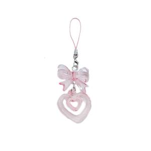 Bowknot Heart Cross Star Pendant Phone Charm Hanging Rope Phone Chain Strap Bag Decoration Lanyards Keychain Accessory