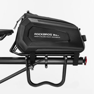ROCKBROS Rear Bicycle Bag Hard Shell 9L Big Capacity Rear Seat Bag for MTB Road Bike 2 in 1 Shoulder Bag