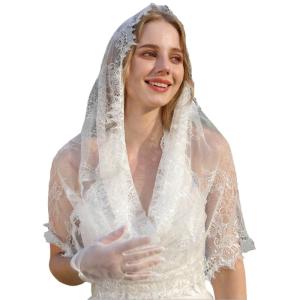 Thanh Lịch khăn ren trùm đầu Mạng Che Mặt tạo kiểu tóc Mantilla khăn choàng đầu Cho sự kiện trang trọng Giản Dị Mặc Mềm Mại Thoáng Khí Latin Mạng Che Mặt