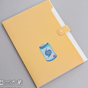 Map A4 Karakter SODA CAN Folder Organizer Minuman Kaleng 6 Sekat / Map Plastik A4 Tempat File Kartun