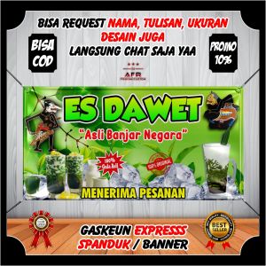 Cod Spanduk Banner Backdrop Es Dawet Es Cendol Dawet Segar Viral - Banner Bener Jualan Es Cendol Es