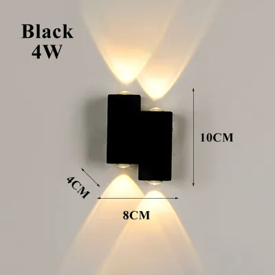 TOMAX 4W 6W 8W Waterproof Wall Lamp Outdoor Wall Light Aluminum Sconces Exterior Lighting Balcony LED Wall Light