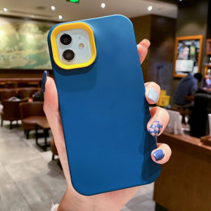 Solid Color Liquid Silicone Phone Case For iPhone 11 16 14 13 12 11 15 Pro Max XR XS Max X 7 8 Plus 3 in 1 Candy Color Bumper Soft Back Cover