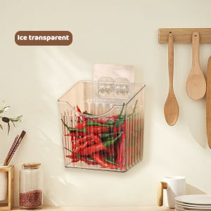 Wall-mounted Storage Box Acrylic Transparent Storage Box Kitchen Scallion Ginger Garlic Storage