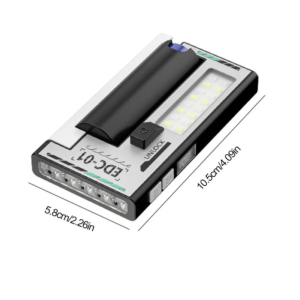 EKILLERLY Digital Display ic Flashlight 5-LED Design Red Warning Lights Portable Flashlight Rechargeable Blue Warning Lights Work Light Outdoor Use