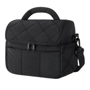 Practical Nylon Lunch Cooling Bag Leakproof Ice Pack Compartment Heat Retention Technology For Commuters Students