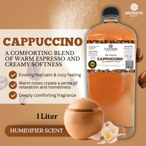 Cappuccino 1L Water Based Scent Essential Oil Fragrance for Humidifier Air Freshener & Linen Spray