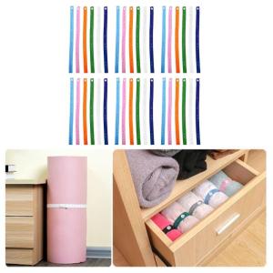 30pcs Multicolors Stretchable Sheet Clip Bedding Organizers For Duvet Towel Storage Elastic Drawer Bands with Button