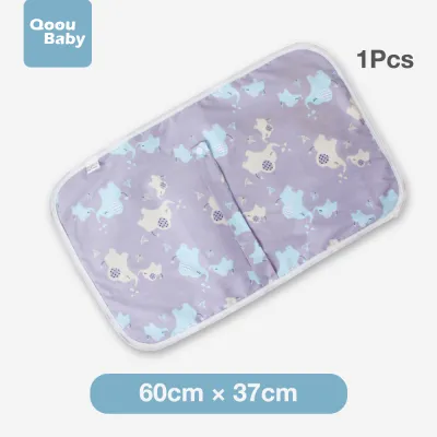 Qoou Baby Organic Cotton Waterproof Layer Portable Waterproof Baby Changing Urine Pad Bed Sheets Changing Pad - Diaper Change Pad