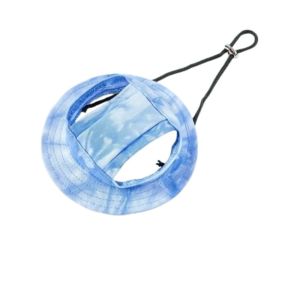 R1A9M Cotton Cat Sun Hat with Ear Holes S/M/L Cat Bucket Hat Summer Sunhat Outdoor Sun Protection Dog Fisherman Hat for Small Medium Cat