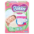 Tã quần mở một bên Bobby size NB - S74 miếng (3 - 8 kg). 