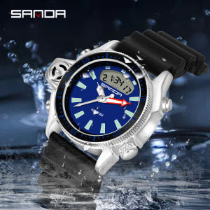 SANDA New Fashion Sport Mens Watch Casual Style Watches Men Military Quartz Wristwatch Diver S Shock Man Clock