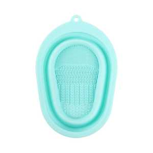 Pembersih Kuas Make Up Spon Brush Cleaner Portable Kuas Make Up Cleaner Silicone Folding Washing Pad
