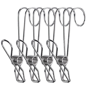 1-10PCS Multipurpose Stainless Steel Clips Plugs Laundry Clothes Pins Pegs Holders Clothing Clamps Sealing Clip Household Hooks