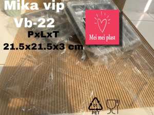 MIKA NASI KOTAK/ MIKA SEKAT/MIKA PLASTIK MEREK VIP UK VB22 SEKAT 5 ISI 50 PCS TERMURAH