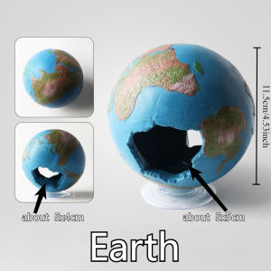 Planet Series Fish Tank Hiding Cave Shelter for Small Fish Shrimp Reptiles Aquarium Ornament Decorations with Suction Cups