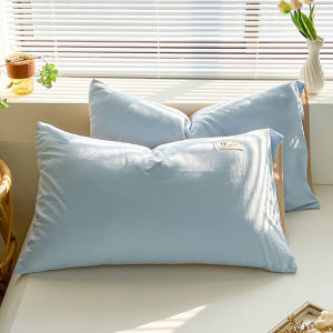 【Super low price】1pcs/2pcs 100% Cotton Pillowcases Soid Color Breathable Soft Bed Pillow Cover Skin Friendly Envelope Pillow Case NO Pillow Core