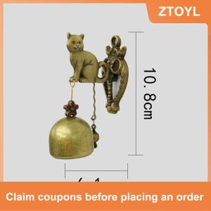 【ZTOYL】 Chuông cửa động vật phong cách cổ điển chuông sắt kim loại Chuông Gió Con chó con voi con cú treo tường trang trí chuông gió ngoài trời Quà Tặng