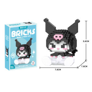 Karakter Kartun Mini Block Lucu Mainan Balok Susun Edukatif Untuk Anak DIY 3D Puzzle Toy Brick Gift