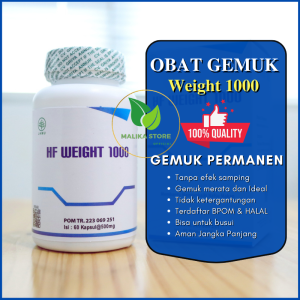 Penggemuk Badan Ampuh | HF Weight 1000 | Obat Gemuk Badan | Original 100% BPOM