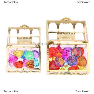 [COD] Technicolore กล่องคริสตัลอะคริลิคสำหรับเด็กเครื่องประดับอัญมณีเพชรหลากสีสำหรับเด็ก1ชุด
