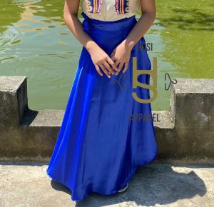 ROYAL BLUE - Ethnic Bolero Modern Filipiniana and Skirt for kids