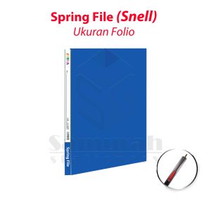 Spring File Polos Ukuran Folio / Map Album Plastik Snell / Acco Lubang Kertas Dokumen