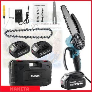 เลื่อยไร้สาย Makita แท้ ตัดไม้ ตัดกิ่งไม้สะดวก เหมาะสำหรับงานสวน แบตเตอรี่ทนทาน พกพาง่าย เลื่อยโซ่ไฟฟ้าขนาดเล็ก ใช้ได้หลากหลายงานในบ้านและสวน