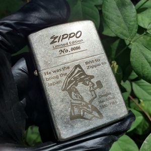 Bật Lửa Zippo Giả Cổ Đại Tướng Mỹ Đáy Dập Đời La Mã E-XVI ( Có Hộp Tặng Kèm Phụ Kiện)