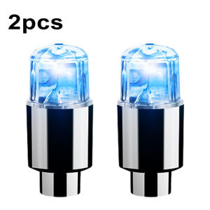 2/4PCS Car Wheel LED Light Motocycle Bike Light Tire Valve Cap Decorative Lantern Lights Tire Valve Cap Flash Spoke Neon Lamp