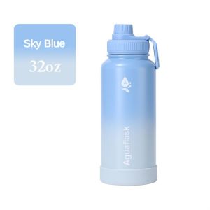 Hourser 1000ML thermos flask 304 Stainless Steel vacuum cup Large Capacity Outdoor Sports Space Water Bottle Gradient colors Insulated cup