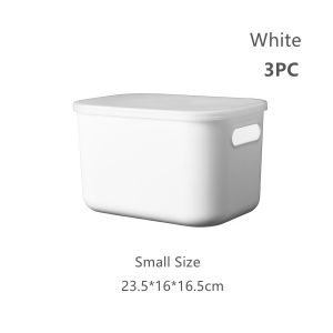 IMP HOUSE Stackable Plastic Storage Box with Lid Smooth Finishing Home Organizer Wardrobe Organizer