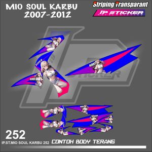 MIO SOUL KARBU 2007-2012  (COD) STIKER STRIPING MOTOR YAMAHA MIO SOUL KARBU HOLOGRAM DAN TRANSPARAN